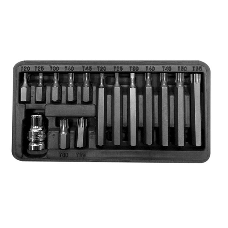 LYUKAS TORX BITFEJ SZETT - CR-VA-S2 - 15 DB