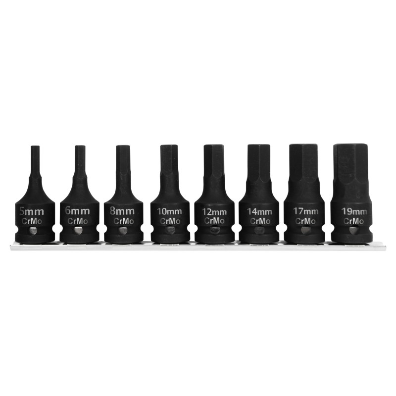 IMBUSZ BITFEJES ÜTVE-DUGÓKULCS SZETT 5-19MM - 8 DB - Image 2