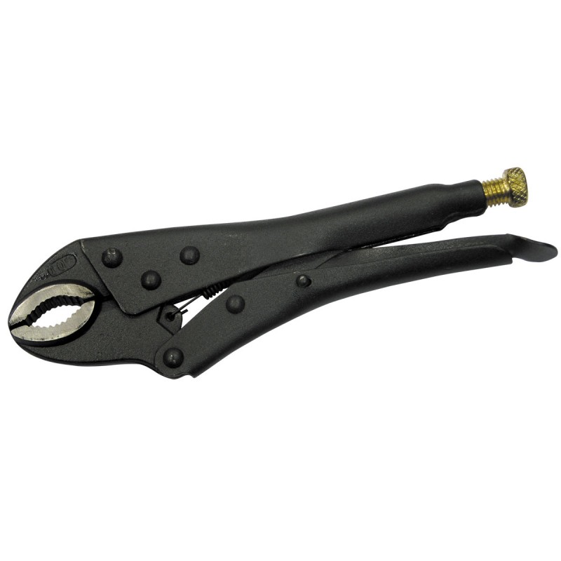 FOSZFÁTOZOTT ÖNZÁRÓ FOGÓ ÍVELT CSŐRREL - 180MM