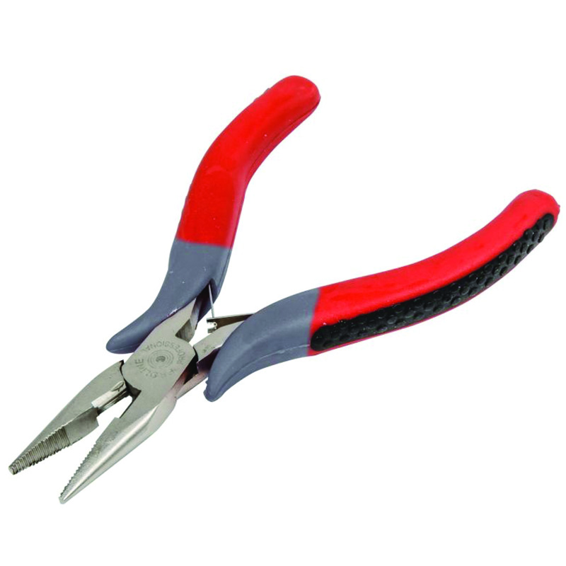 GUMÍROZOTT NYELŰ EGYENES CSŐRŰ MŰSZERÉSZ-FOGÓ - 120MM