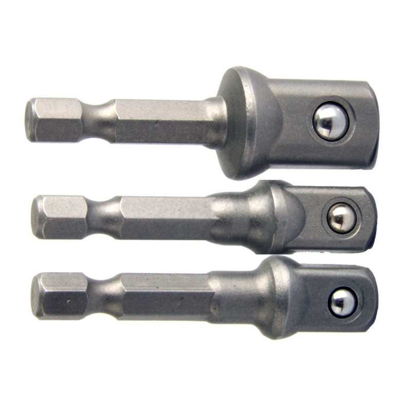 DUGÓKULCS BITADAPTER SZETT - 1/2",3/8",1/4" - 3 DB - Image 2