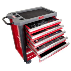 FELSZERELT SZERSZÁMKOCSI 706X450X950MM/7FIÓK - 250 DB