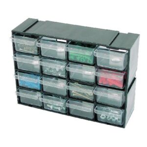 KESKENY MŰANYAG TÁROLÓSZEKRÉNY - 320X220X70MM/32FIÓK