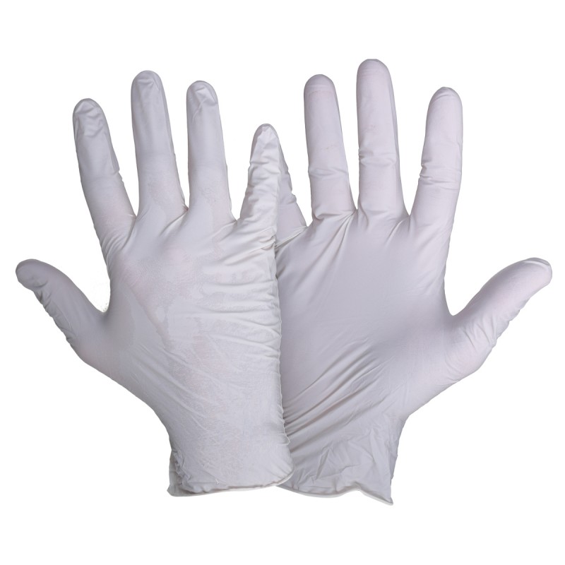 EGYSZER HASZNÁLATOS LATEX VÉDŐKESZTYŰ - 10, 100DB/CS