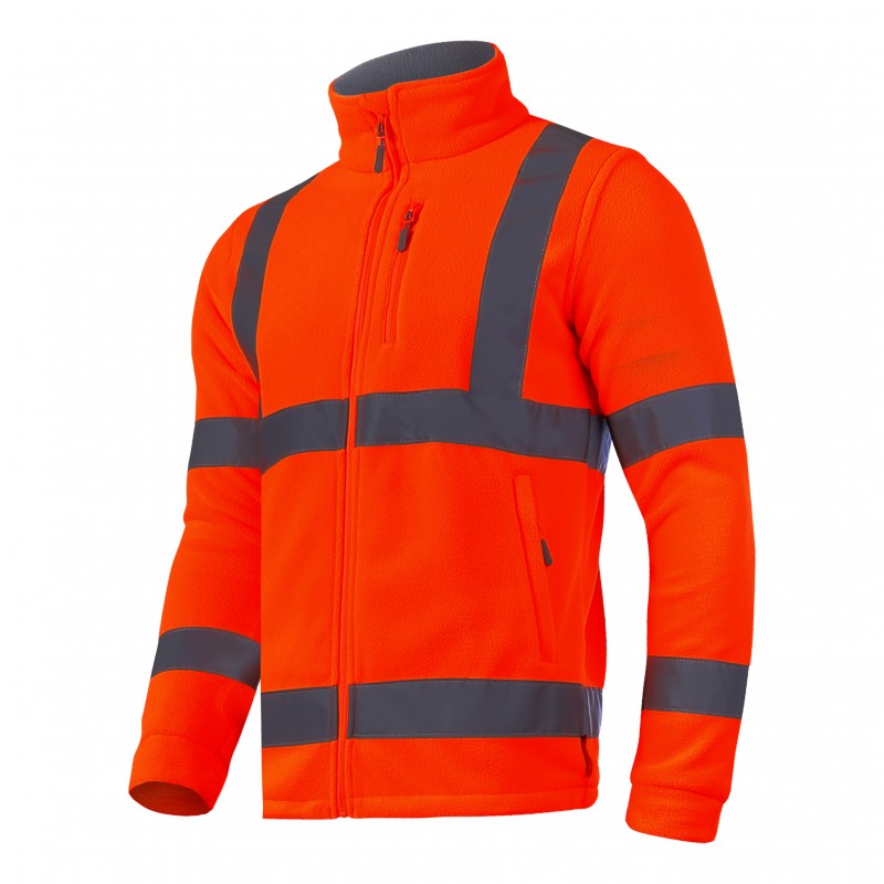 LÁTHATÓSÁGI POLÁR PULÓVER / NARANCSSÁRGA - 2XL