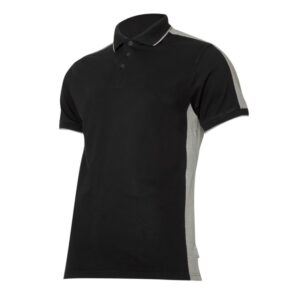 GALLÉROS PAMUT PÓLÓ, TÖBBSZÍNŰ / FEKETE-SZÜRKE - 2XL