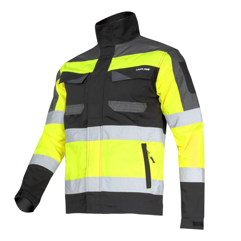 LÁTHATÓSÁGI KABÁT, SLIM-FIT / ZÖLD - 2XL