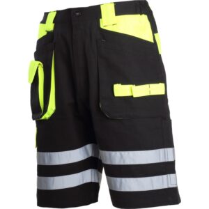 FÉNYVISSZAVERŐS RÖVIDNADRÁG / FEKETE-ZÖLD - 2XL