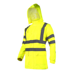 LÁTHATÓSÁGI KABÁT, VÍZHATLAN / ZÖLD - 3XL