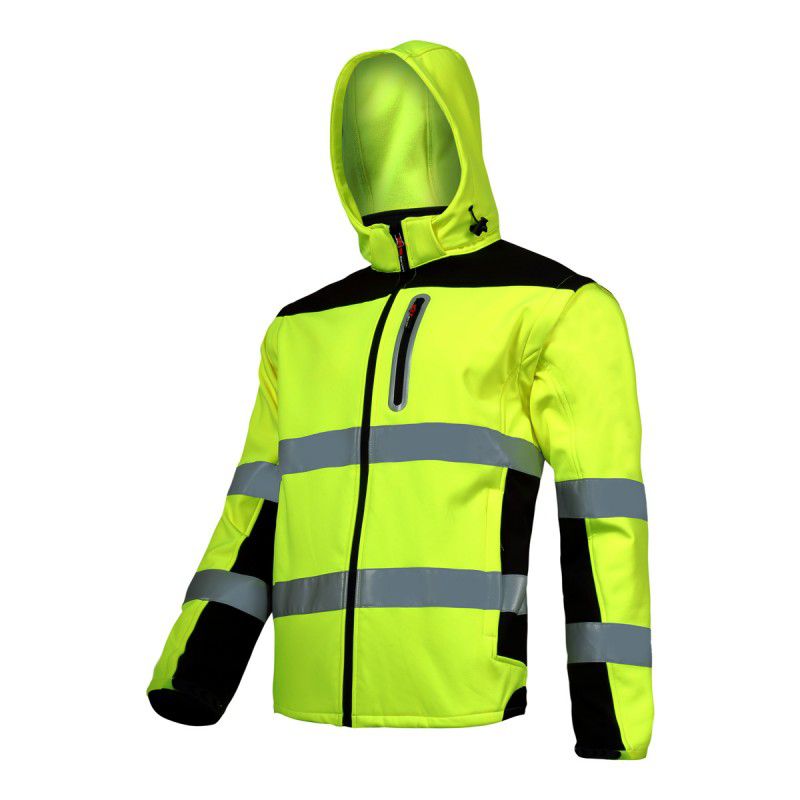 LÁTHATÓSÁGI SOFT-SHELL KABÁT / ZÖLD - 2XL - Image 2