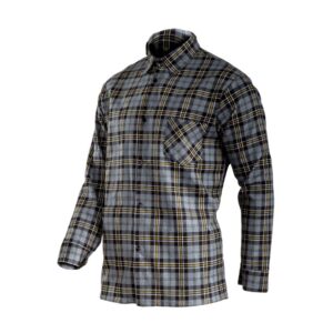 KOCKÁS FLANEL ING, VASTAG / SZÜRKE - 3XL