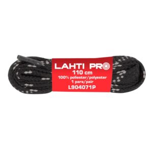 POLIÉSZTER FŰZŐ, LAPOS / FEKETE-PIROS - 110CM, 10DB/CS