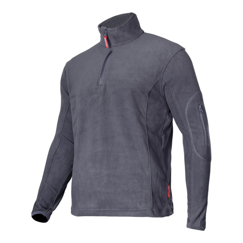 POLÁR PULÓVER RÖVID CIPZÁRRAL / SZÜRKE - 3XL