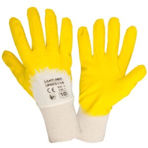VÉDŐKESZTYŰ LATEX, POLIÉSZTER-PAMUT, BEVONT KÉZFEJ - 10