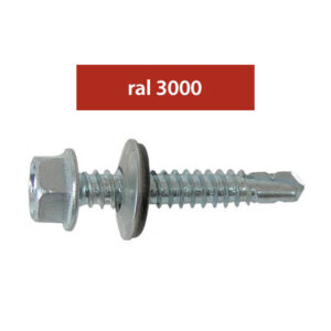 ÖNFÚRÓ LEMEZCSAVAR - RAL3000-PIROS - 4.8X20MM, 250DB/CS