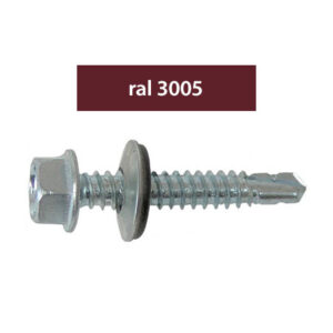 ÖNFÚRÓ LEMEZCSAVAR - RAL3005-MEGGY - 4.8X20MM, 250DB/CS