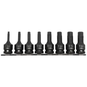 TORX BITFEJES ÜTVE-DUGÓKULCS KÉSZLET T30-T80 - 8 DB