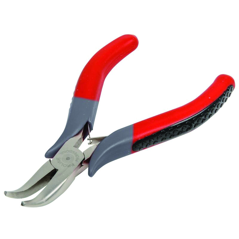GUMÍROZOTT NYELŰ HAJLÍTOTT CSŐRŰ MŰSZERÉSZ-FOGÓ - 120MM