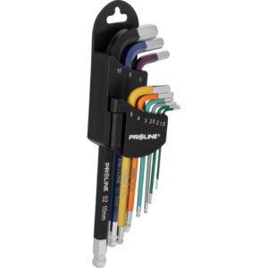 HOSSZÚ GÖMB IMBUSZKULCS SZETT CR-VA S2 1.5-10MM - 9 DB
