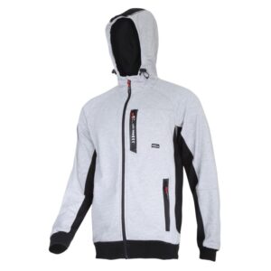 PULÓVER, KAPUCNIS, CIPZÁROS, PRÉMIUM / SZÜRKE - 2XL