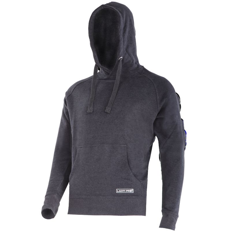 PULÓVER, KAPUCNIS, PRÉMIUM / FEKETE - 2XL