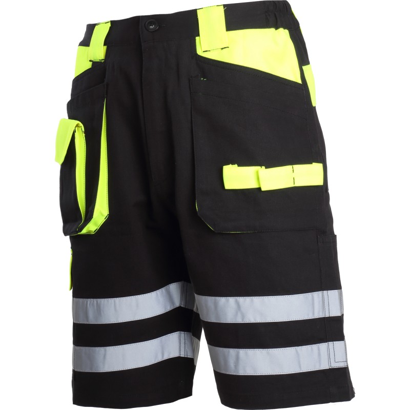 FÉNYVISSZAVERŐS RÖVIDNADRÁG / FEKETE-ZÖLD - 2XL