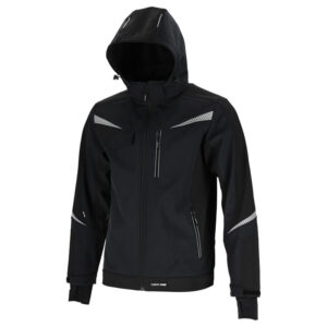 SOFT-SHELL KABÁT, KAPUCNIS / FEKETE - 2XL