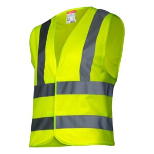 LÁTHATÓSÁGI MELLÉNY, NÉGY SÁVOS / ZÖLD - XL