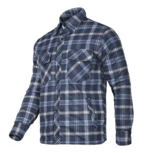 KOCKÁS FLANEL ING, BÉLELT / KÉK - 2XL