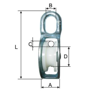 KÖTÉLCSIGA - 6X18MM/22MM / 13MM / 80MM