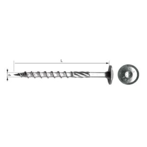 DOMBORÚ TORX FEJŰ VÁGÓÉLES FACSAVAR - 8X260MM, 50DB/CS