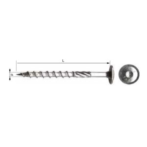 DOMBORÚ TORX FEJŰ VÁGÓÉLES FACSAVAR - 10X200MM, 50DB/CS