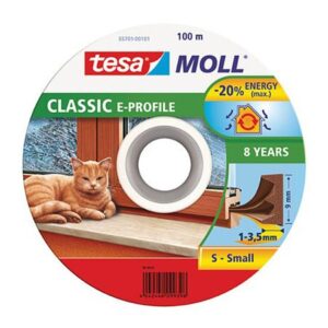 TÖMÍTŐPROFIL TEKERCS, E-TÍPUSÚ - 9MM / 100M - FEHÉR