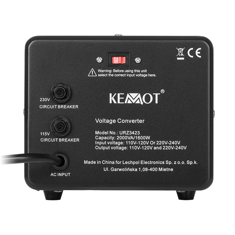 FESZÜLTSÉGÁTALAKÍTÓ - 115-230/230-115 / 1600W / 2000VA - Image 2